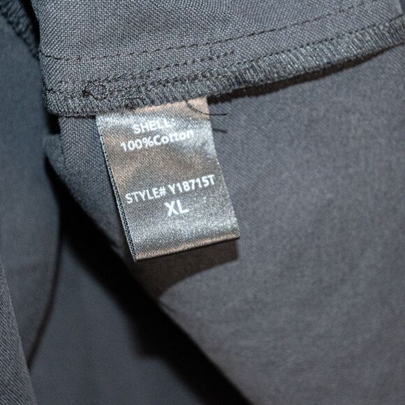 POMANDER Place Tuckernuck Women's 1/2 button short dress in black cotton size XL - Picture 5 of 10